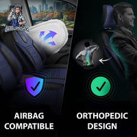 Thumbnail for Tesla Model 3 Seat Covers Atlanta Linen Fabric Design