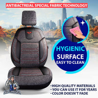 Thumbnail for Nissan Navara Seat Covers Atlanta Linen Fabric Design