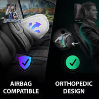 Thumbnail for Nissan Navara Seat Covers Atlanta Linen Fabric Design