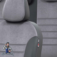 Thumbnail for Cupra Formentor Seat Covers London Foal Feather Design Smoked Black Leather & Foal Feather