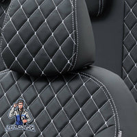 Thumbnail for Cupra Formentor Seat Covers Madrid Leather Design Dark Gray Leather