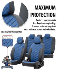 Thumbnail for Cupra Formentor Seat Covers Madrid Leather Design Blue Leather