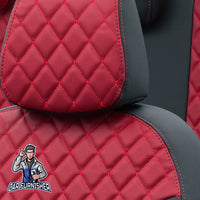 Thumbnail for Cupra Formentor Seat Covers Madrid Leather Design Red Leather