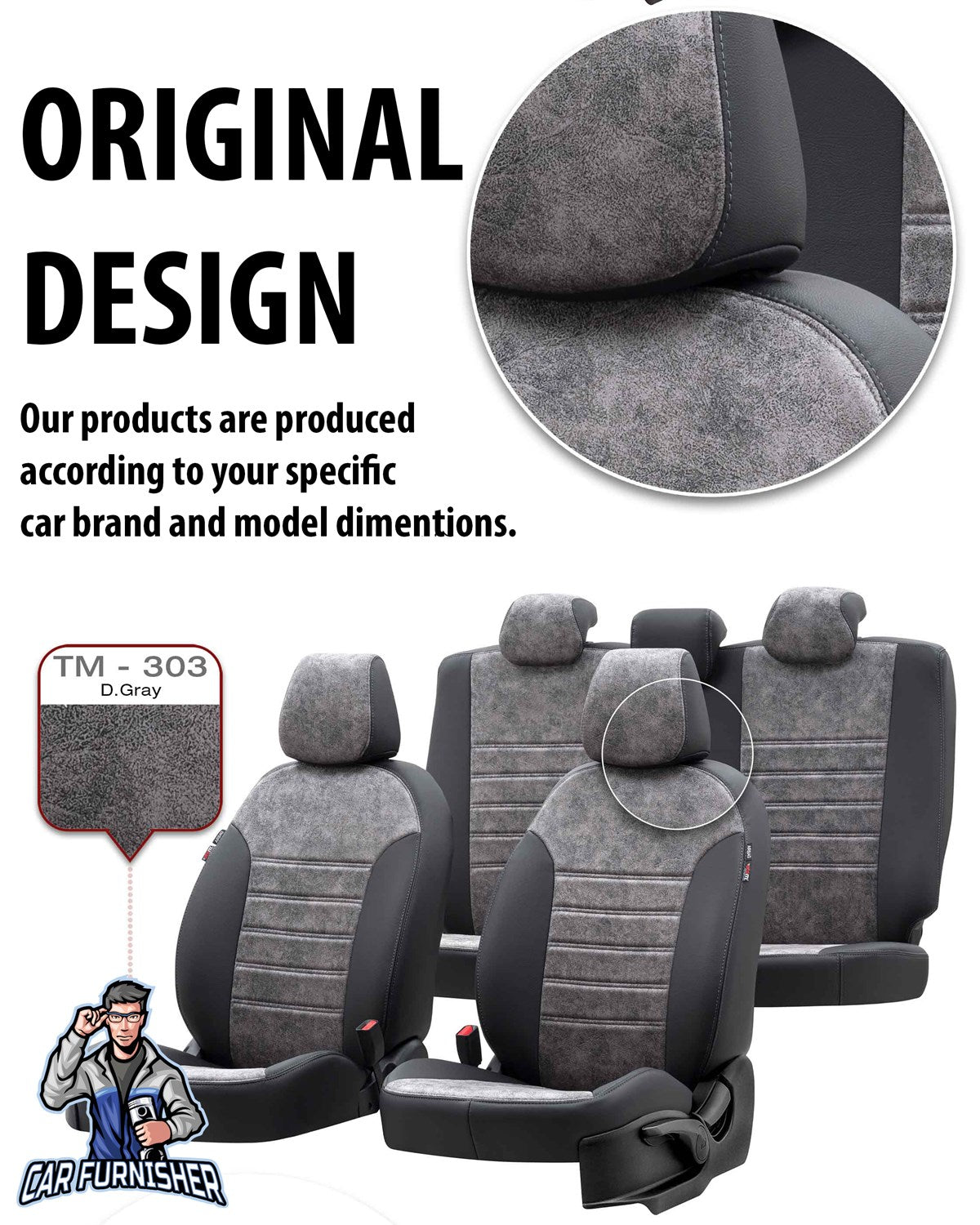 Cupra Formentor Seat Covers Milano Suede Design Black Leather & Suede Fabric