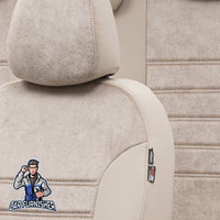 Thumbnail for Cupra Formentor Seat Covers Milano Suede Design Beige Leather & Suede Fabric