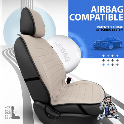 Car Seat Protector - Active Line Design Beige 1x Front Seat Fabric