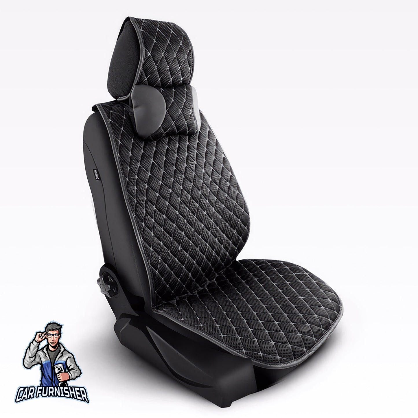 Car Seat Protector - Mars Design Gray 2x Front Seat Fabric