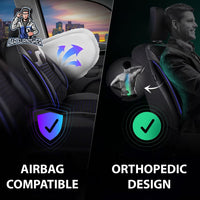 Thumbnail for Nissan Navara Seat Covers Boston Velour Fabric Design