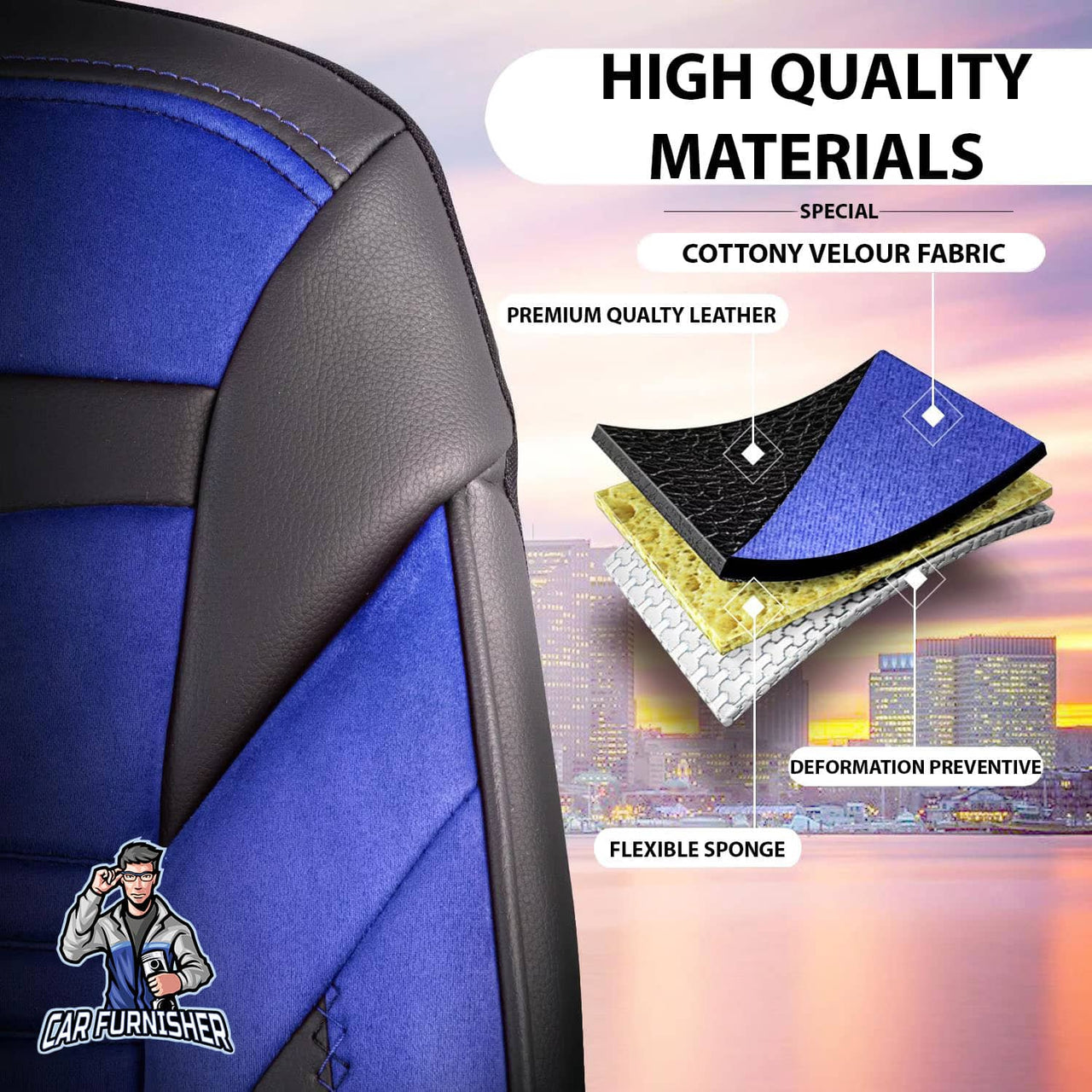 Hyundai Ioniq 5 Seat Covers Boston Velour Fabric Design