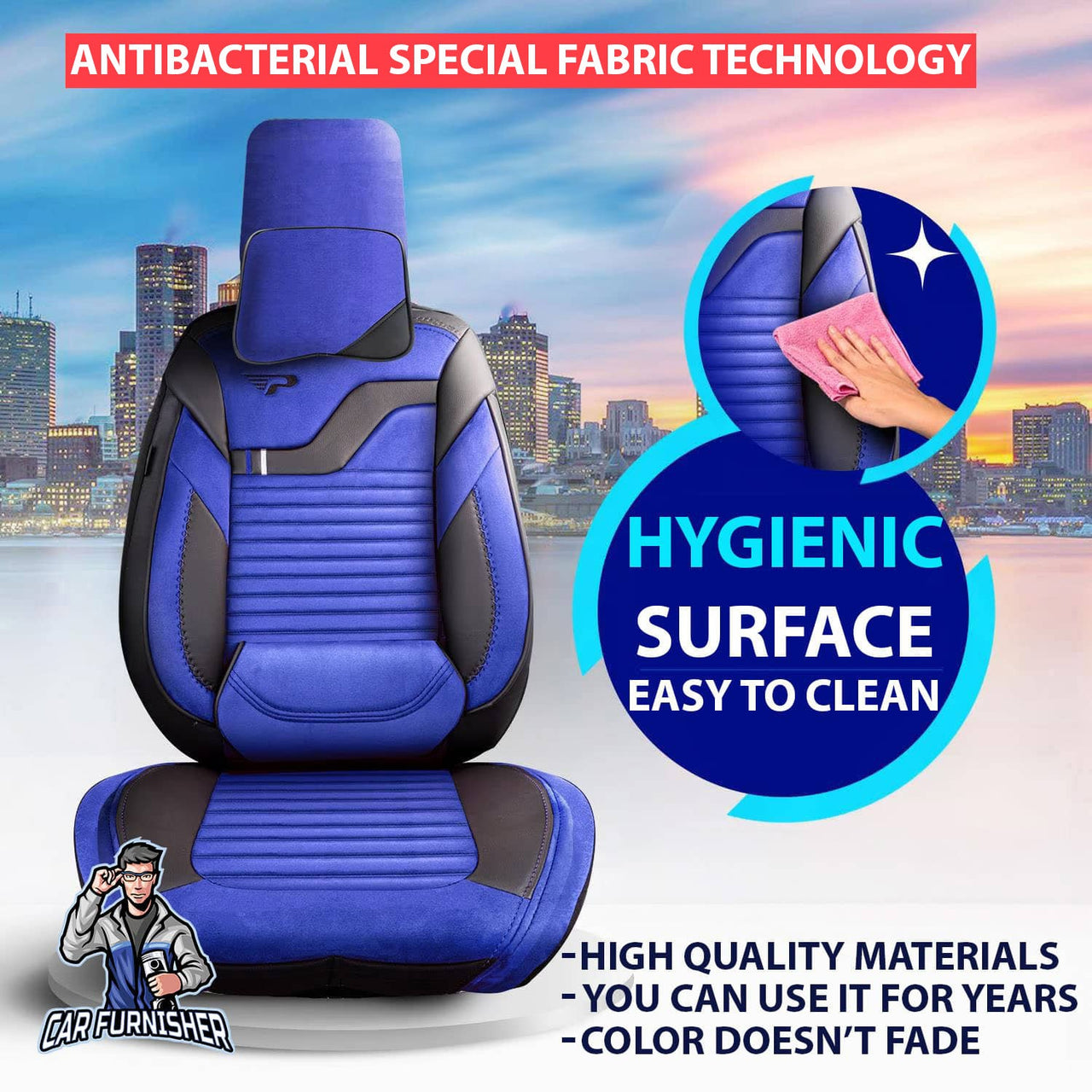 Hyundai Starex Seat Covers Boston Velour Fabric Design