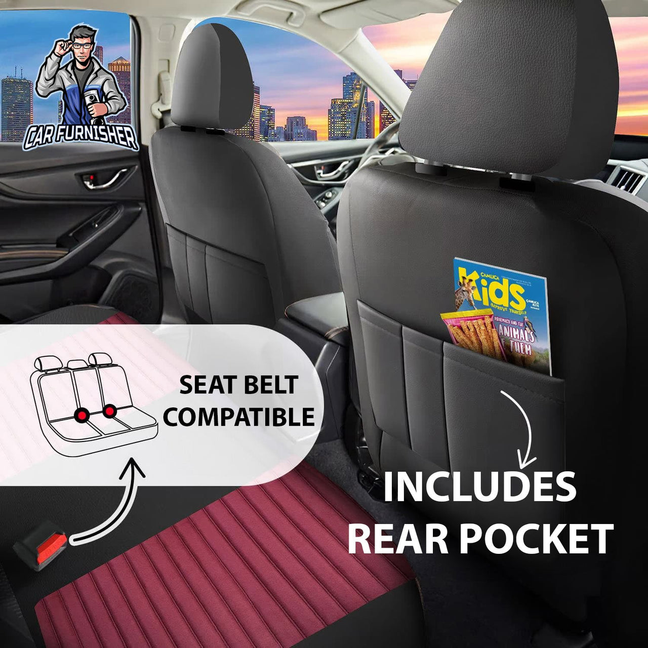 Hyundai Ioniq Seat Covers Boston Velour Fabric Design