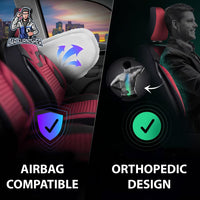 Thumbnail for Nissan Navara Seat Covers Boston Velour Fabric Design
