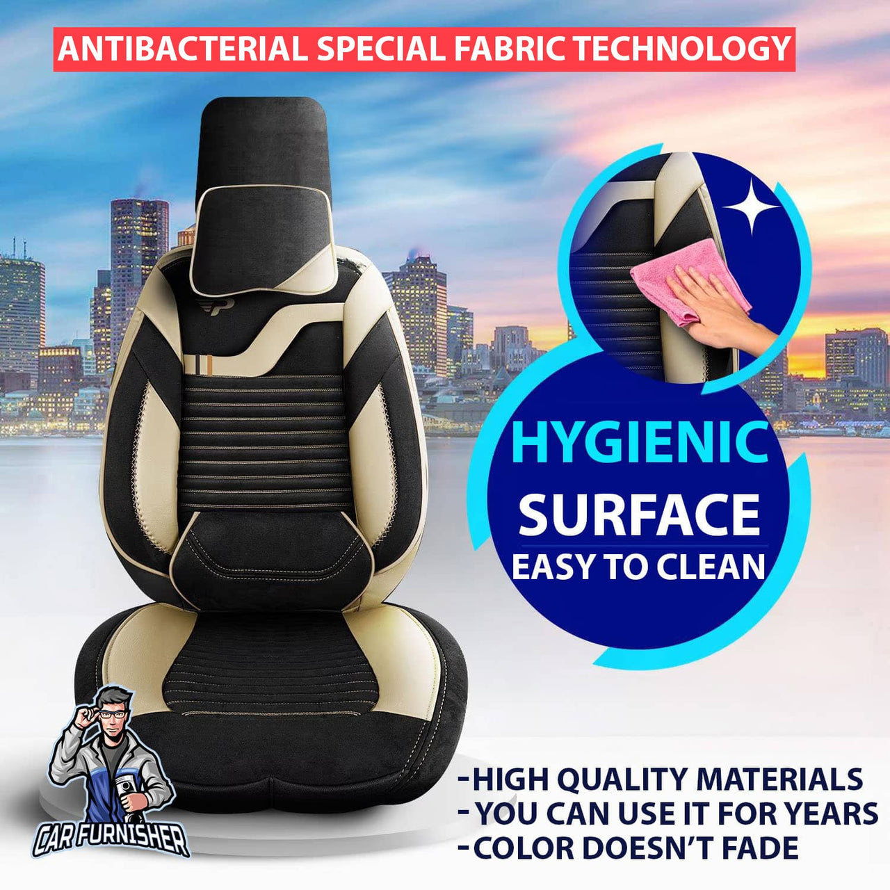 Nissan Navara Seat Covers Boston Velour Fabric Design