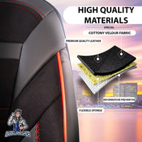 Thumbnail for Nissan Navara Seat Covers Boston Velour Fabric Design