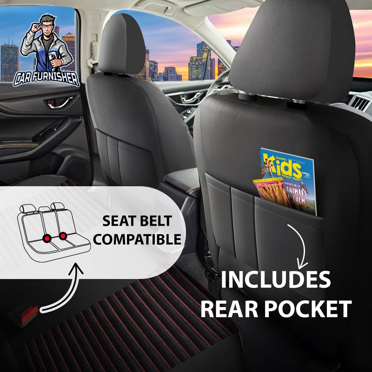 Nissan Navara Seat Covers Boston Velour Fabric Design