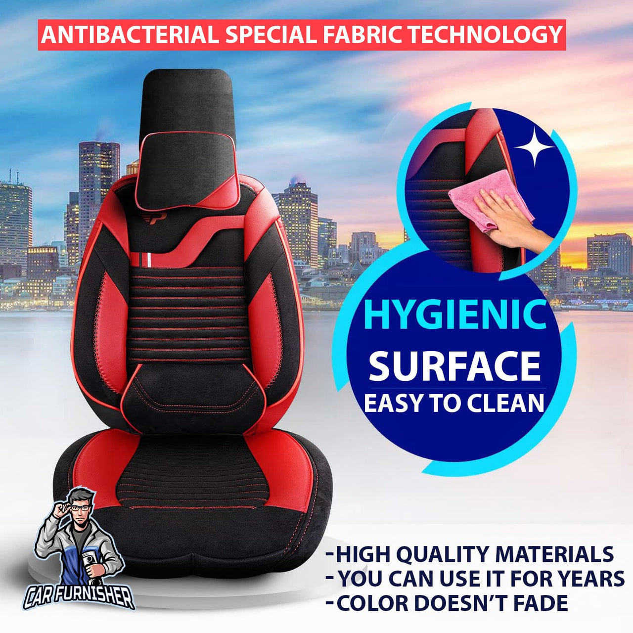 Nissan Navara Seat Covers Boston Velour Fabric Design