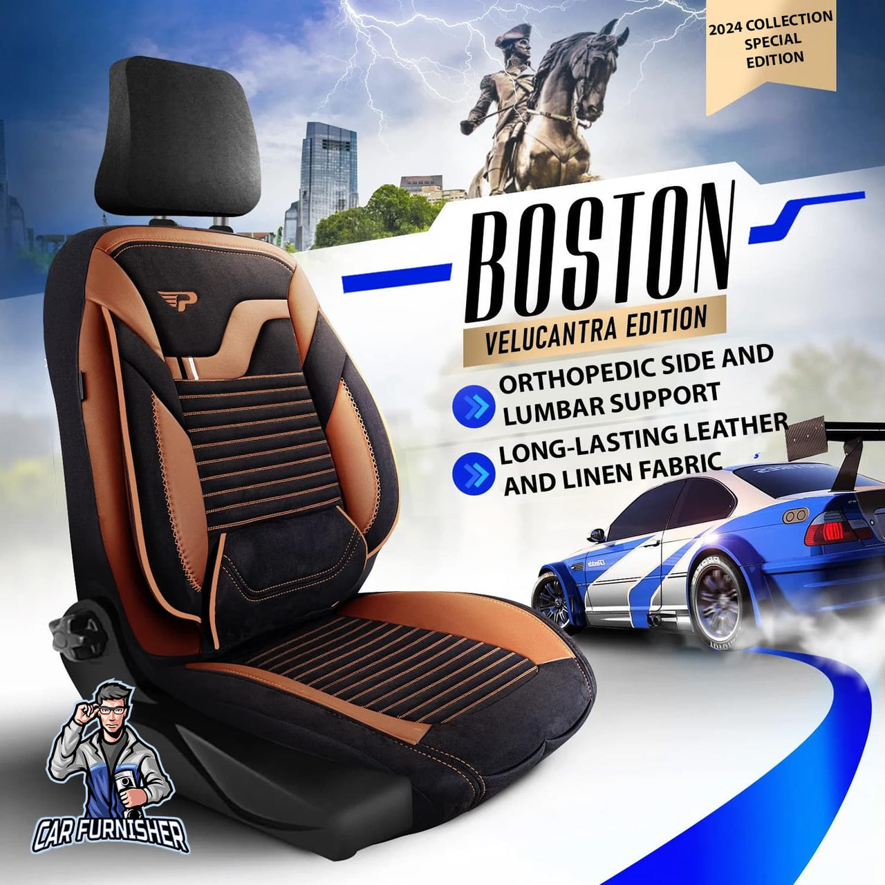 Hyundai Bayon Seat Covers Boston Velour Fabric Design