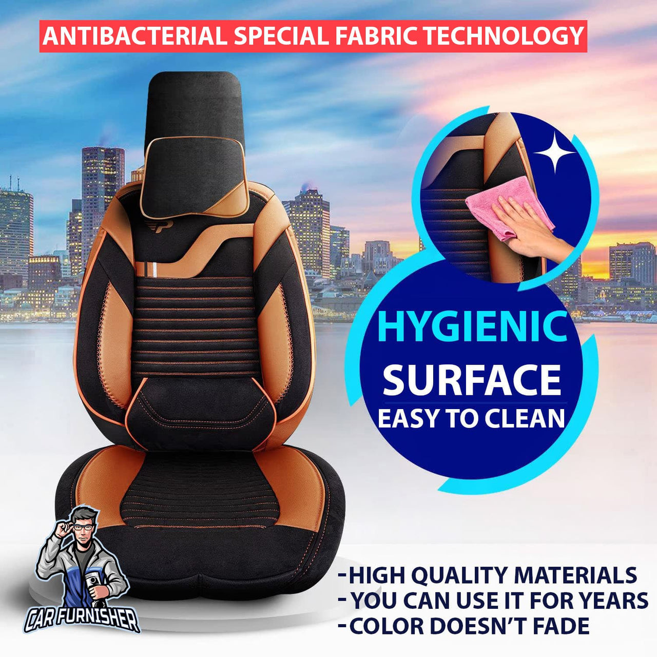 Hyundai Starex Seat Covers Boston Velour Fabric Design