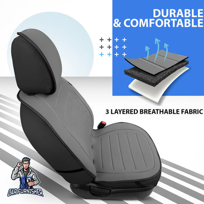 Car Seat Protector - Active Line Design Smoked 1x Front Seat Fabric