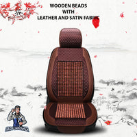 Thumbnail for Car Seat Cover - Natural Wooden Beads (3 Colors) Brown Single Seat (1 pcs) Wood