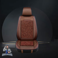 Thumbnail for Car Seat Cover - Real Wooden Beads (4 Colors) Khaki Single Seat (1 pcs) Wood