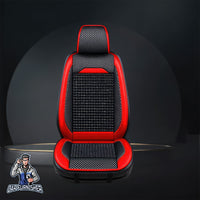 Thumbnail for Car Seat Cover - Real Wooden Beads (4 Colors) Red Single Seat (1 pcs) Wood