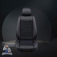 Thumbnail for Car Seat Cover - Real Wooden Beads (4 Colors) Black Single Seat (1 pcs) Wood