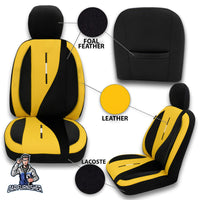 Thumbnail for Nissan Navara Seat Covers Elysia Foal Feather & Leather Design