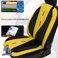 Thumbnail for Nissan Navara Seat Covers Elysia Foal Feather & Leather Design
