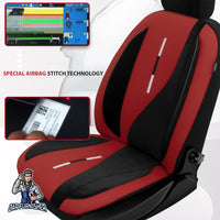 Thumbnail for Nissan Navara Seat Covers Elysia Foal Feather & Leather Design