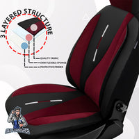 Thumbnail for Nissan Navara Seat Covers Elysia Foal Feather & Leather Design