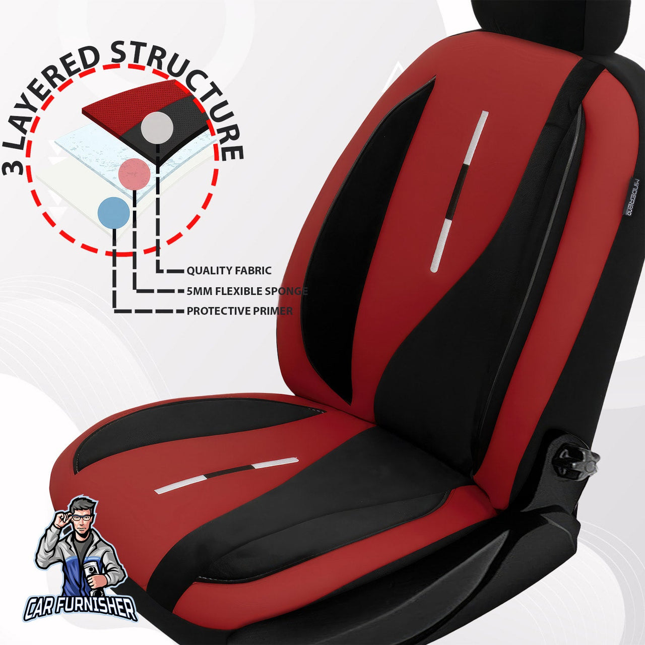 Nissan Navara Seat Covers Elysia Foal Feather & Leather Design