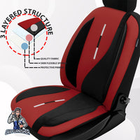 Thumbnail for Nissan Navara Seat Covers Elysia Foal Feather & Leather Design