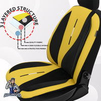 Thumbnail for Ford Fiesta Seat Covers Elysia Foal Feather & Leather Design