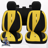 Thumbnail for Nissan Navara Seat Covers Elysia Foal Feather & Leather Design