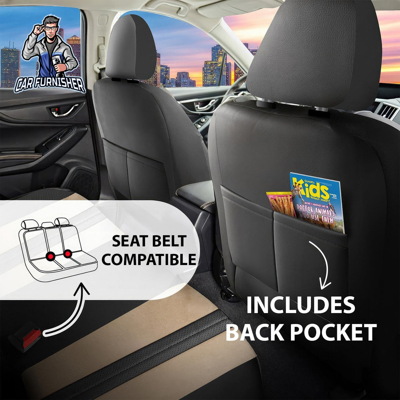 Hyundai Kona Seat Covers Lisbon Design