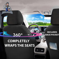 Thumbnail for Ford C-Max Seat Covers Medusa Foal Feather & Leather Design