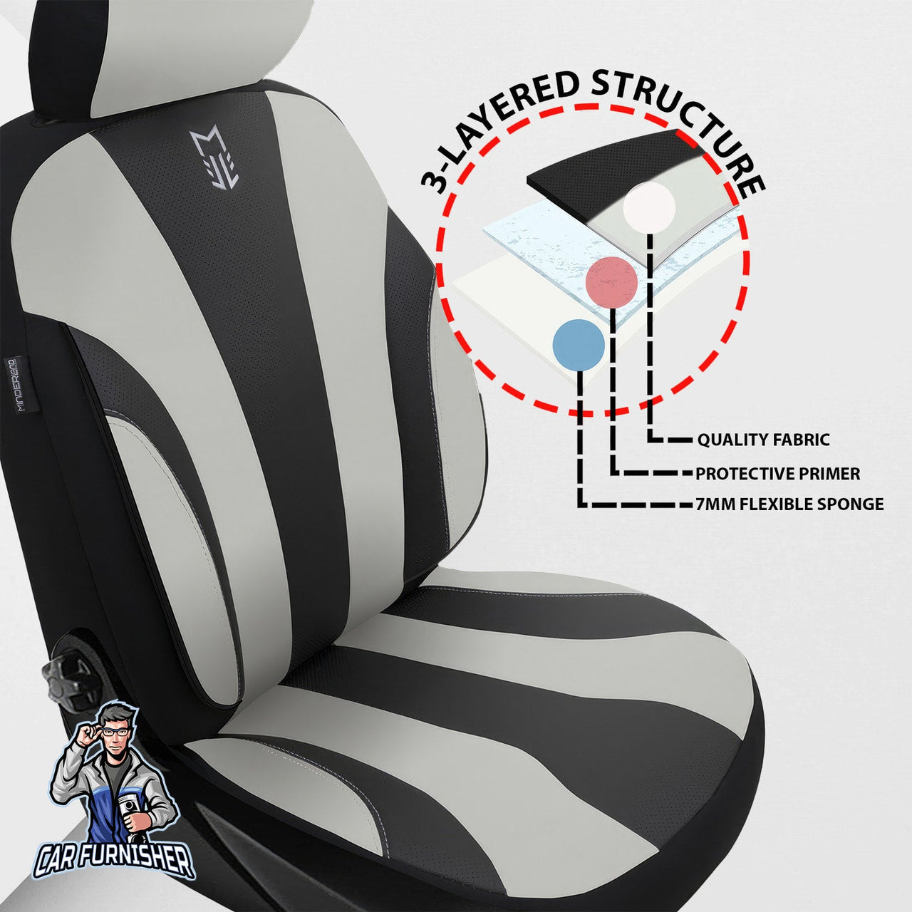 Skoda Felicia Seat Covers Medusa Foal Feather & Leather Design