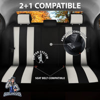 Thumbnail for Ford S-Max Seat Covers Medusa Foal Feather & Leather Design