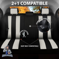 Thumbnail for Car Seat Cover Set - Medusa Foal Feather & Leather Design