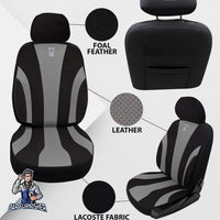 Thumbnail for Hyundai Genesis Seat Covers Medusa Foal Feather & Leather Design