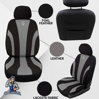 Thumbnail for Car Seat Cover Set - Medusa Foal Feather & Leather Design