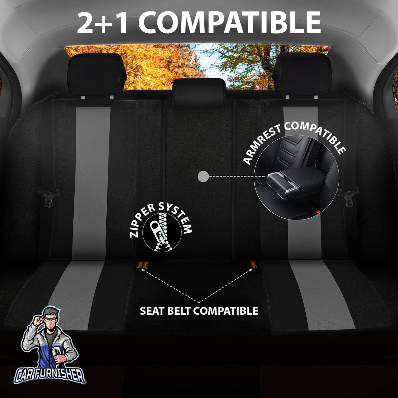 Hyundai Santa Fe Seat Covers Medusa Foal Feather & Leather Design