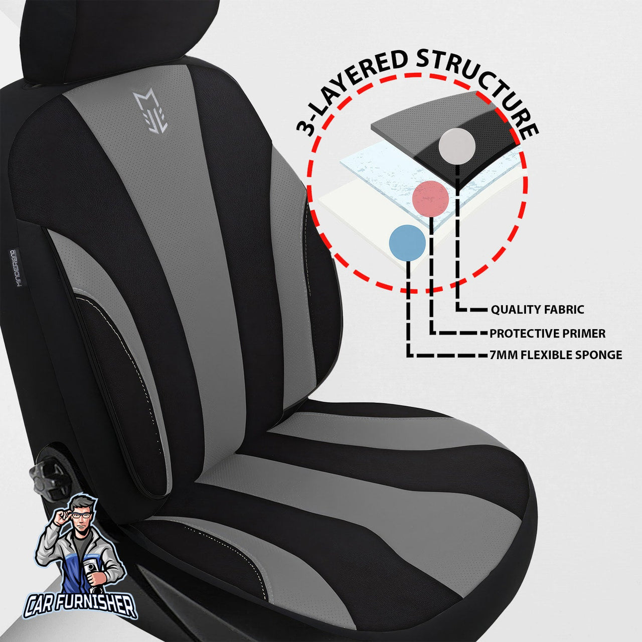 Fiat Strada Seat Covers Medusa Foal Feather & Leather Design