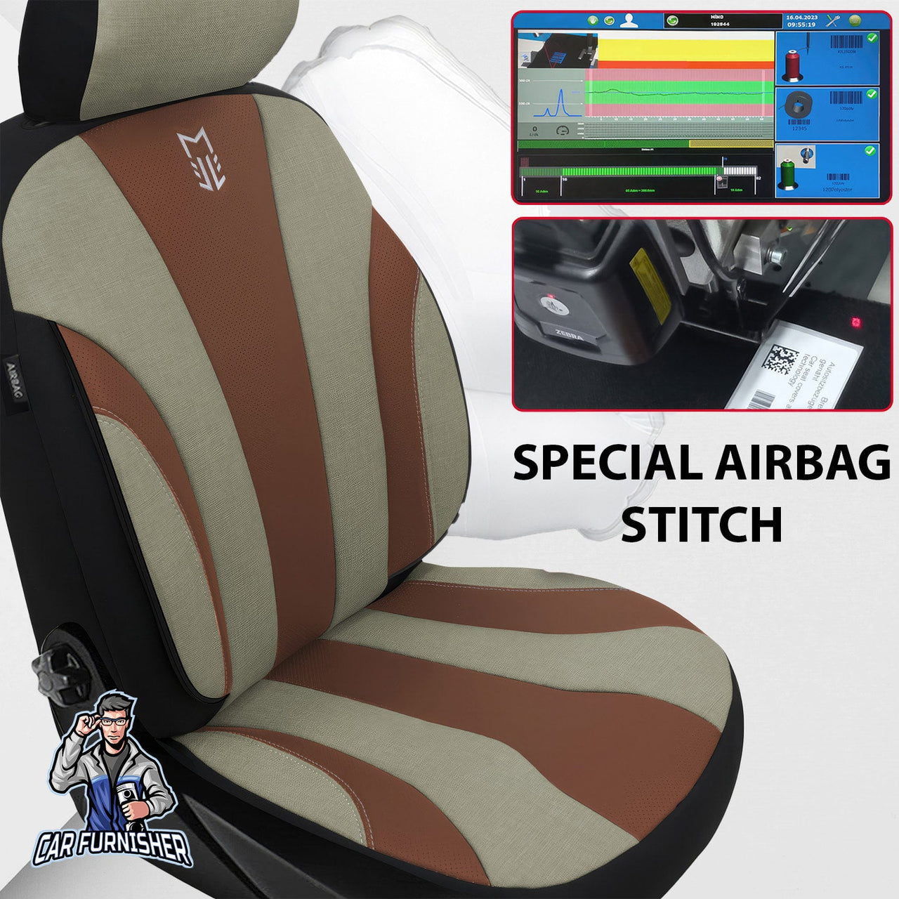 Citroen C4 Seat Covers Medusa Linen Fabric & Leather Design