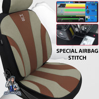 Thumbnail for Nissan Navara Seat Covers Medusa Linen Fabric & Leather Design