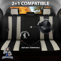 Thumbnail for Volvo C40 Seat Covers Medusa Linen Fabric & Leather Design