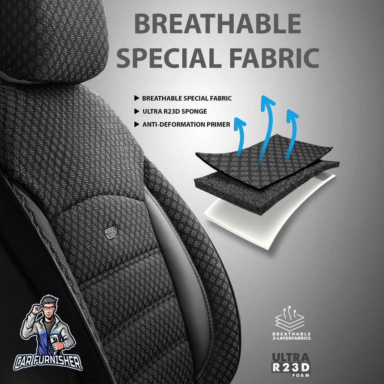 Car Seat Cover Set - Sport Plus Design