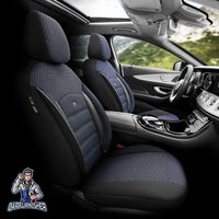 Thumbnail for Ford Focus Seat Covers Sport Plus Design Blue 5 Seats + Headrests (Full Set) Leather & Woven Fabric