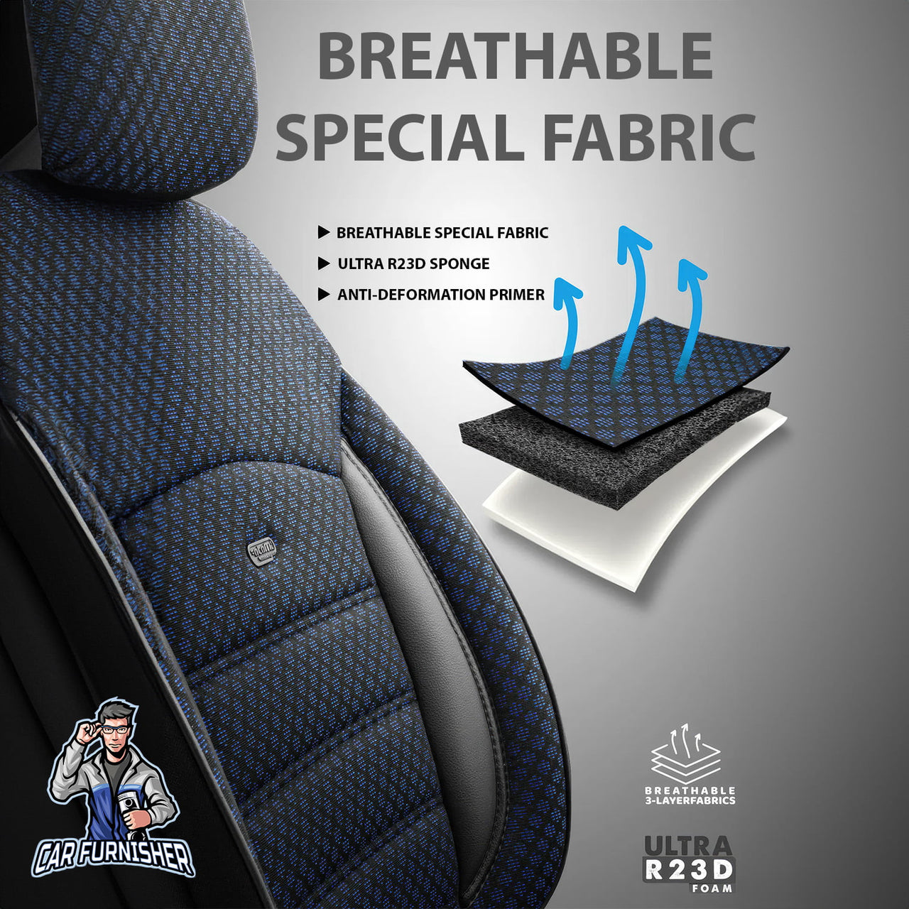 Car Seat Cover Set - Sport Plus Design